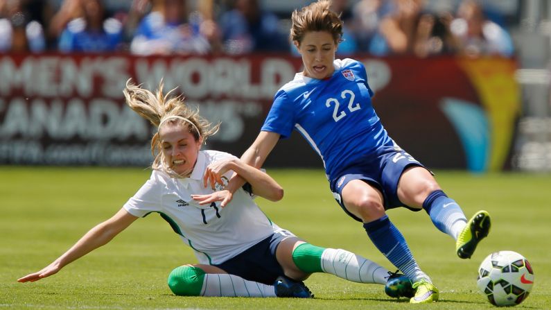 Meghan Klingenberg, right, will likely start on the left side of the U.S. defense, opposite Krieger. This will be the first World Cup for Klingenberg, who like Krieger brings attacking ability to the back line.