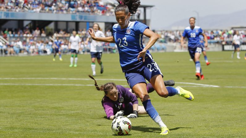 Christen Press is one of the team's attacking options up front. She's scored 20 times in 45 appearances with the national team. This will be her first World Cup.