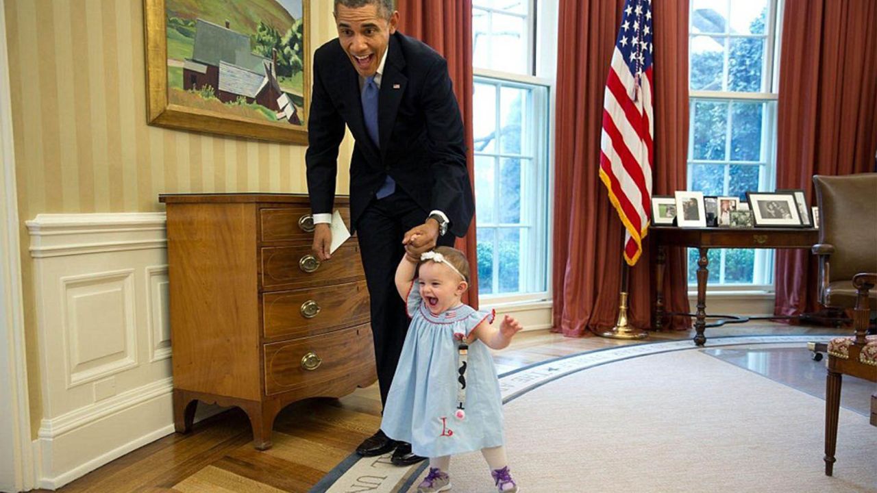 Here's one demographic with which President Obama seems to not have much trouble: children. White House photographer Pete Souza regularly captures Obama playing with small visitors, saying: "Some are serious and some are humorous. And of course, some are with babies (since the President loves babies)."