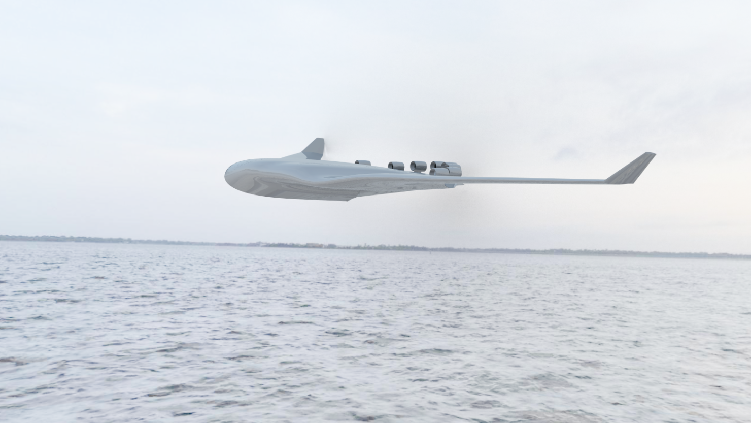 Errikos Levis of Imperial London College has designed a concept for a family of transatlantic seaplanes which could carry up to 2,000 passengers. (Photo courtesy Errikos Levis/Imperial College London). 