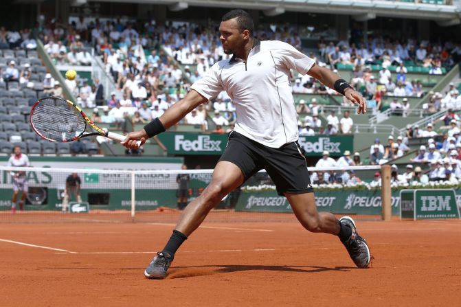 He did hit the shot of the match, though, striking a flicked, one-handed backhand passing shot past Wawrinka.