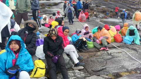 Climbers were stranded on the peak of Mount Kinabalu after the earthquake hit.