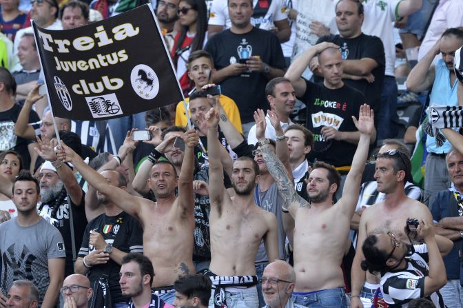 Juventus also brought its supports from Turin and around Italy.