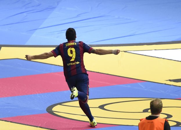 But Luis Suarez restored Barcelona's advantage after 68 minutes.