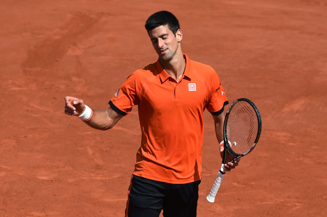 The frustration shows for Djokovic as his usually reliable forehand deserted him and the match swung Wawrinka's way. 