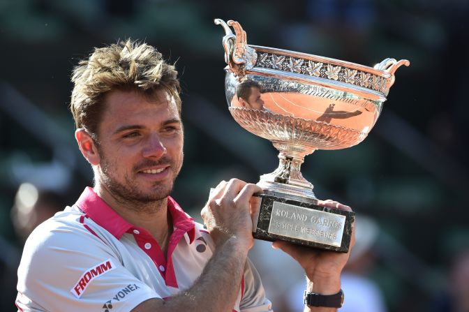 Wawrinka lifts the Coupe des Mousquetaires for the first time as he claims his second grand slam title.