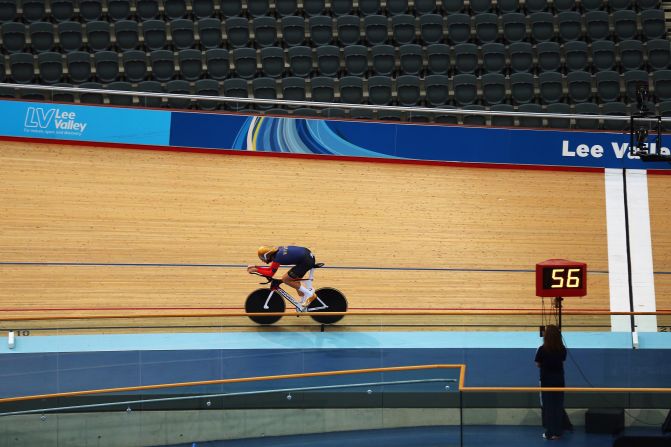 Bradley Wiggins powered around the Olympic velodrome on June 7 to set a new world record for the hour of 54.526 kilometers (33.88 miles) .