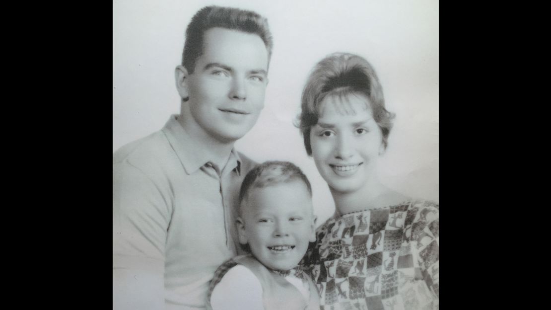 Edwin Lee Smirco in 1961 with his wife, Marcella, and their son Steven, then 4.