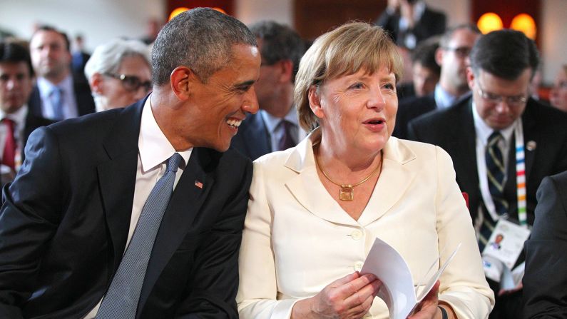 Obama and Merkel attend a concert on June 7.
