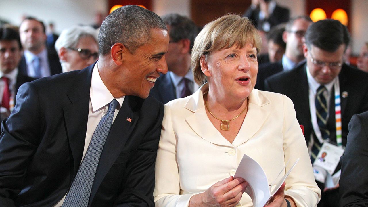 Obama and Merkel attend a concert on June 7.