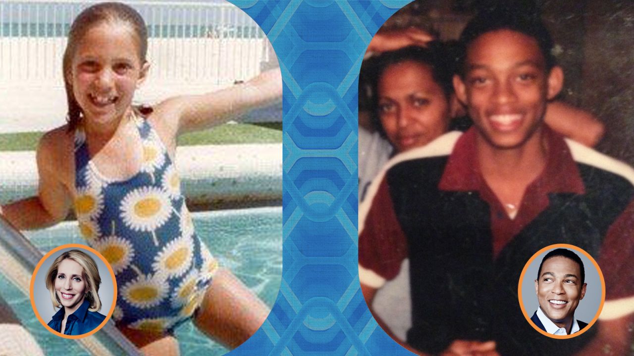 Left: Chief congressional correspondent Dana Bash sports a floral swimsuit at the pool. Right: CNN anchor Don Lemon smiling in 1979. Anyone else see a resemblance to a young Will Smith?