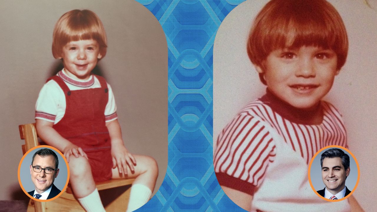 Bowl haircuts and bright red outfits were apparently all the rage in the '70s as demonstrated by CNN senior Washington correspondent Jeff Zeleny in 1975, left, and senior White House correspondent Jim Acosta, right. 