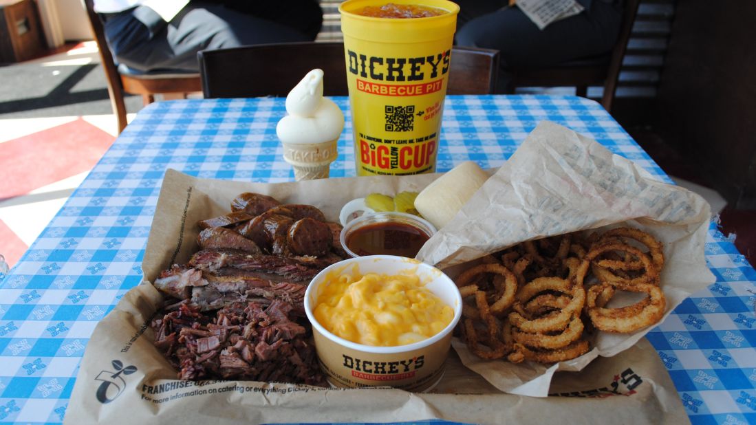 Dickey's Barbecue Pit 3 Meat Plate adds up to 3,816 calories -- more than a day's worth of calories and nearly eight days' worth of artery-clogging saturated fat.