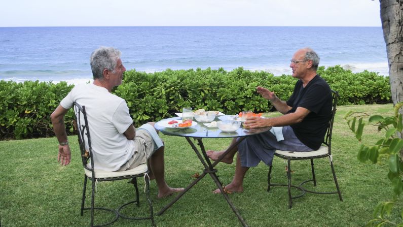 Famed producer, talent manager and agent Shep Gordon has Tony over for breakfast at his home in Maui. Gordon has now lived in Hawaii for more than 25 years and is well-known on the island for his hospitality. Gordon's laundry list of achievements includes discovering Alice Cooper, as well as managing Luther Vandross, Blondie and Pink Floyd. He also pretty much created the celebrity chef phenomena, according to Tony.