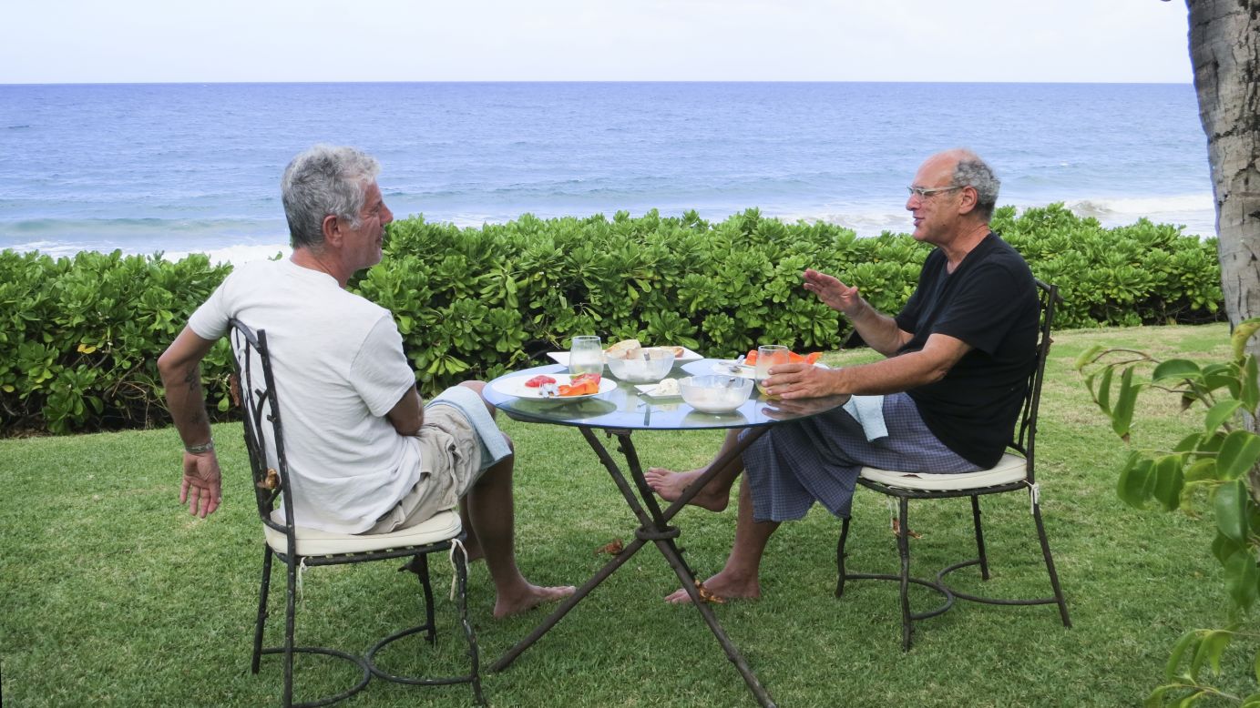 Famed producer, talent manager and agent Shep Gordon has Tony over for breakfast at his home in Maui. Gordon has now lived in Hawaii for more than 25 years and is well-known on the island for his hospitality. Gordon's laundry list of achievements includes discovering Alice Cooper, as well as managing Luther Vandross, Blondie and Pink Floyd. He also pretty much created the celebrity chef phenomena, according to Tony.