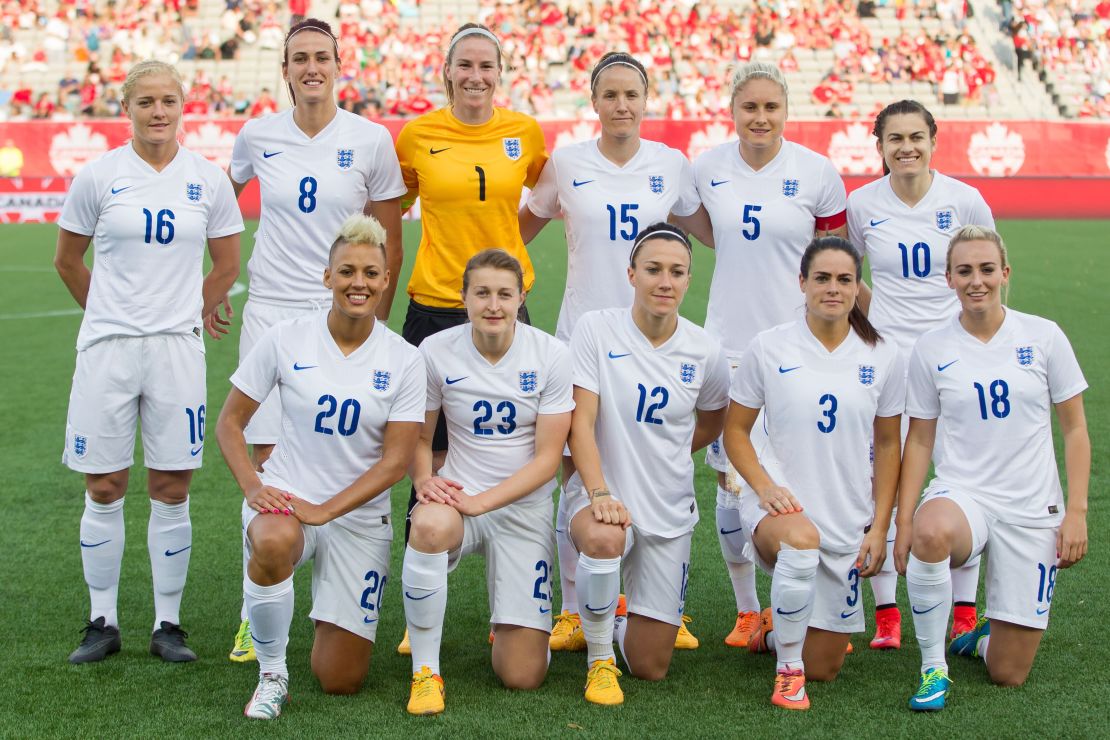 Carney (no. 10) lining up for England.
