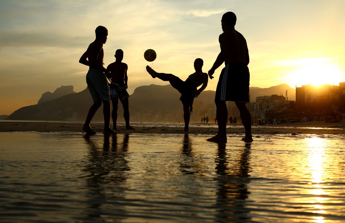 The game is rumored to have started here, on one of Rio De Janeiro's many beaches.