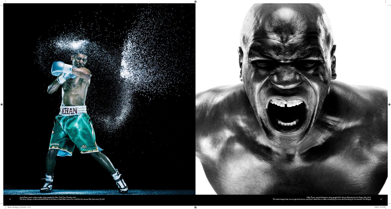 It's not all make-believe though. Schatz also documented real life-boxers Amir Khan (left), and Mike Tyson (right).<br />"We made images that were tough and serious, and then I asked him to make something ferocious and shocking for the camera -- he obliged," said Schatz of Tyson's portrait.