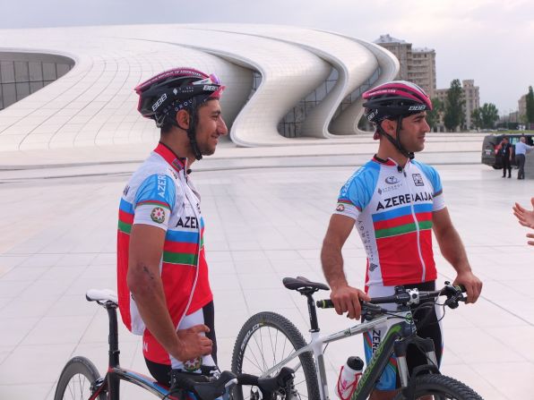 Isgandarov. (left) and Ismailov are members of the Azerbaijan national cycling team and the Baku Project.