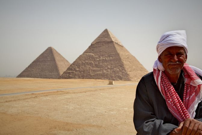 <strong>The pyramids: </strong>Portuguese tourist <a href="index.php?page=&url=http%3A%2F%2Fireport.cnn.com%2Fdocs%2FDOC-1247654">Fabio Passos </a>captured this lovely image of the pyramids -- and a local enjoying the view -- in Giza, Egypt.  