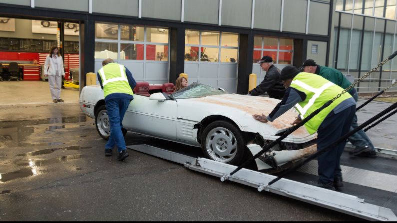 When it first arrived for restoration, the car looked like it had "been in a rock storm or something," Bolognino said. 