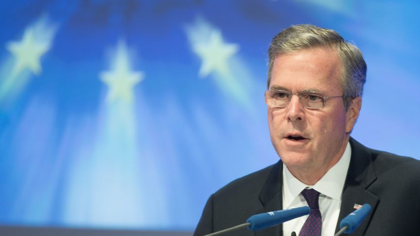 Former Florida Governor and possible Republican presidential candidate Jeb Bush speaks at the CDU Economics Conference of the Economic Council on June 09, 2015 in Berlin, Germany. 
