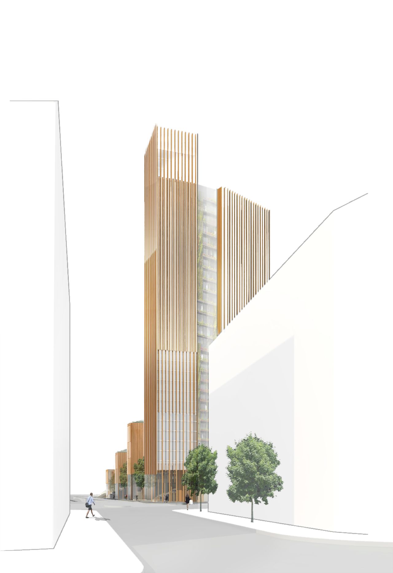 The firm states the building will be the world's tallest wood building if built.