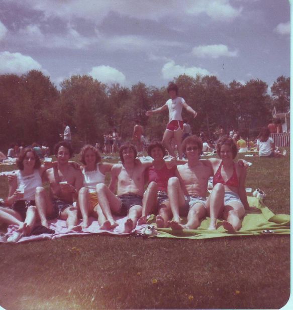 Was photo-bombing invented here? <a href="http://ireport.cnn.com/docs/DOC-1244447">Marjorie Zien</a> relaxed with friends upon graduating high school in 1978 in Albany, New York.