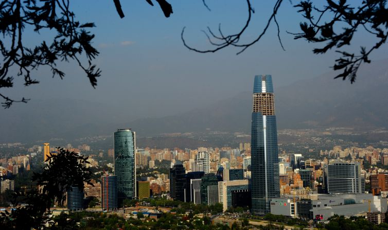 The capital also boasts the Gran Torre, the tallest building in South America. The tower, which contains a shopping mall and hotel, has an estimated 250,000 visitors every day.