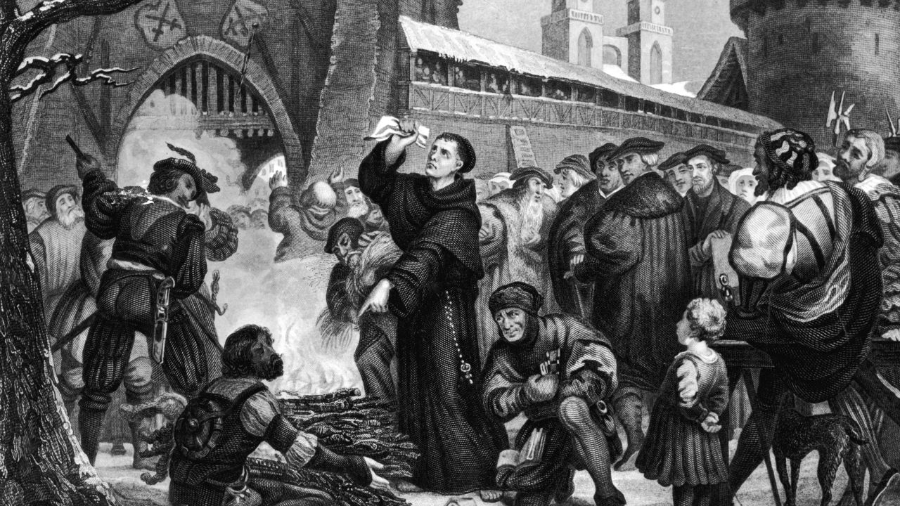 The Protestant Reformation was sparked, in part, by Martin Luther, the German monk pictured below, who was disgusted by the way the church handled money.
