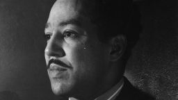 circa 1940:  African-American poet and writer, Langston Hughes (1902 - 1967). Although born in Joplin, Missouri, he was a central figure in the Harlem renaissance.  (Photo by MPI/Getty Images)