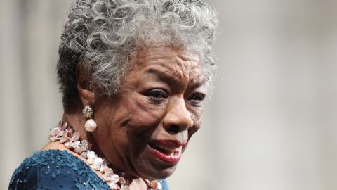Writer Maya Angelou attends the memorial celebration for Odetta at Riverside Church on February 24, 2009, in New York City. 