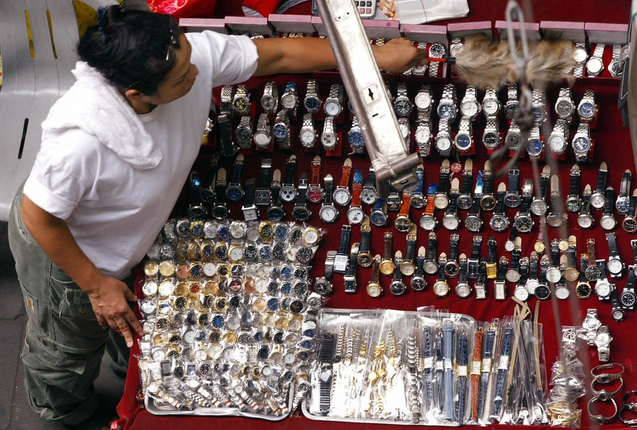 In Thailand, goods bearing counterfeit brand names are sold openly.