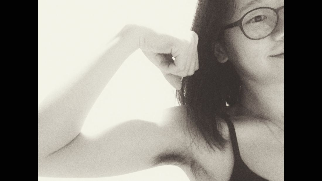 Chinese feminists show off armpit hair in photo contest