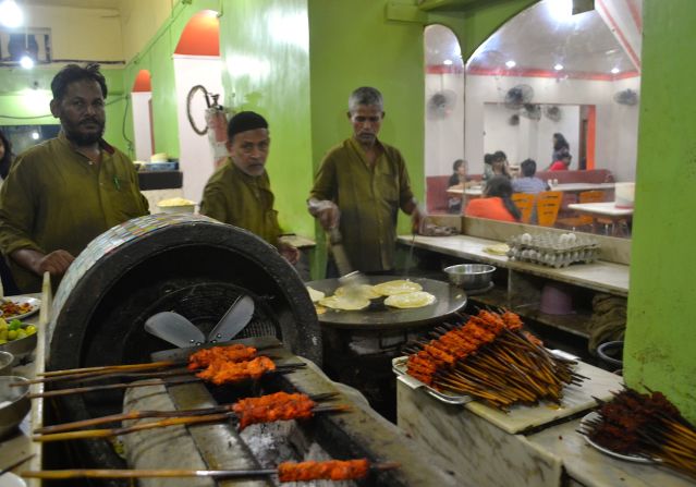 Nizam's famed kathi rolls are the perfect grab and go snack. The meat is wrapped in Indian flat bread then topped with shredded onions.