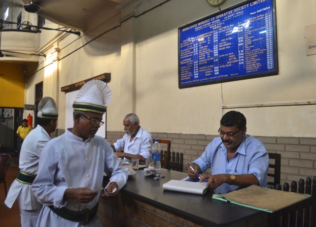 Kolkata's legendary Indian Coffee House. Always packed with college students, it's been a local adda (session of discussion) meeting point for generations. 