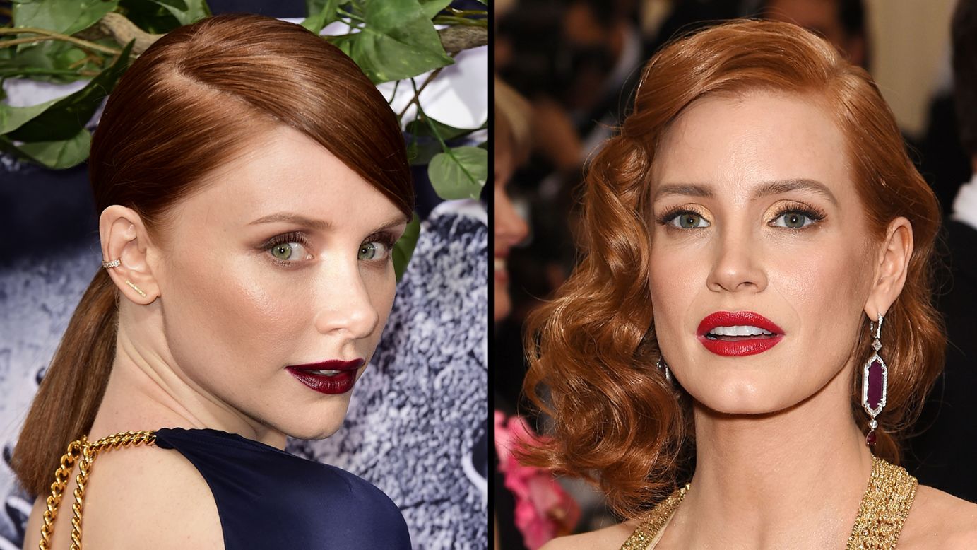 Actresses Bryce Dallas Howard, left, and Jessica Chastain "put an end to the confusion" by asserting that despite popular opinion, they are NOT the same person. <a href="http://www.people.com/article/bryce-dallas-howard-responds-jessica-chastain-musical-video" target="_blank" target="_blank">A parody video</a> that mashed up the pair led to some priceless remixes. 