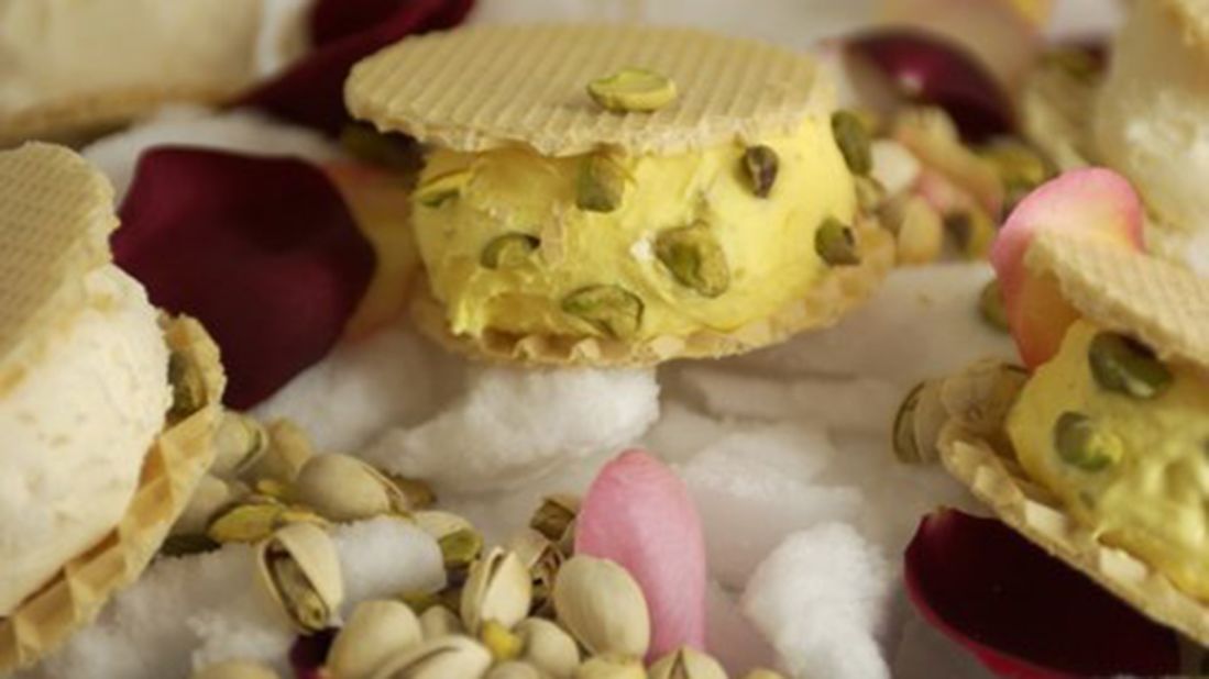 At Mashti Malone's, there's ice cream influenced by Middle Eastern flavors like rosewater saffron with pistachios.