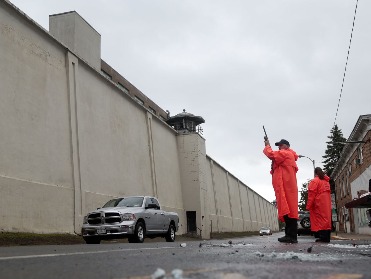 State corrections officers monitor traffic June 8 at the Clinton Correctional Facility. <a href="http://www.cnn.com/2015/06/06/us/gallery/new-york-escapees/index.html" target="_blank">See photos of the route the escaped prisoners took</a>
