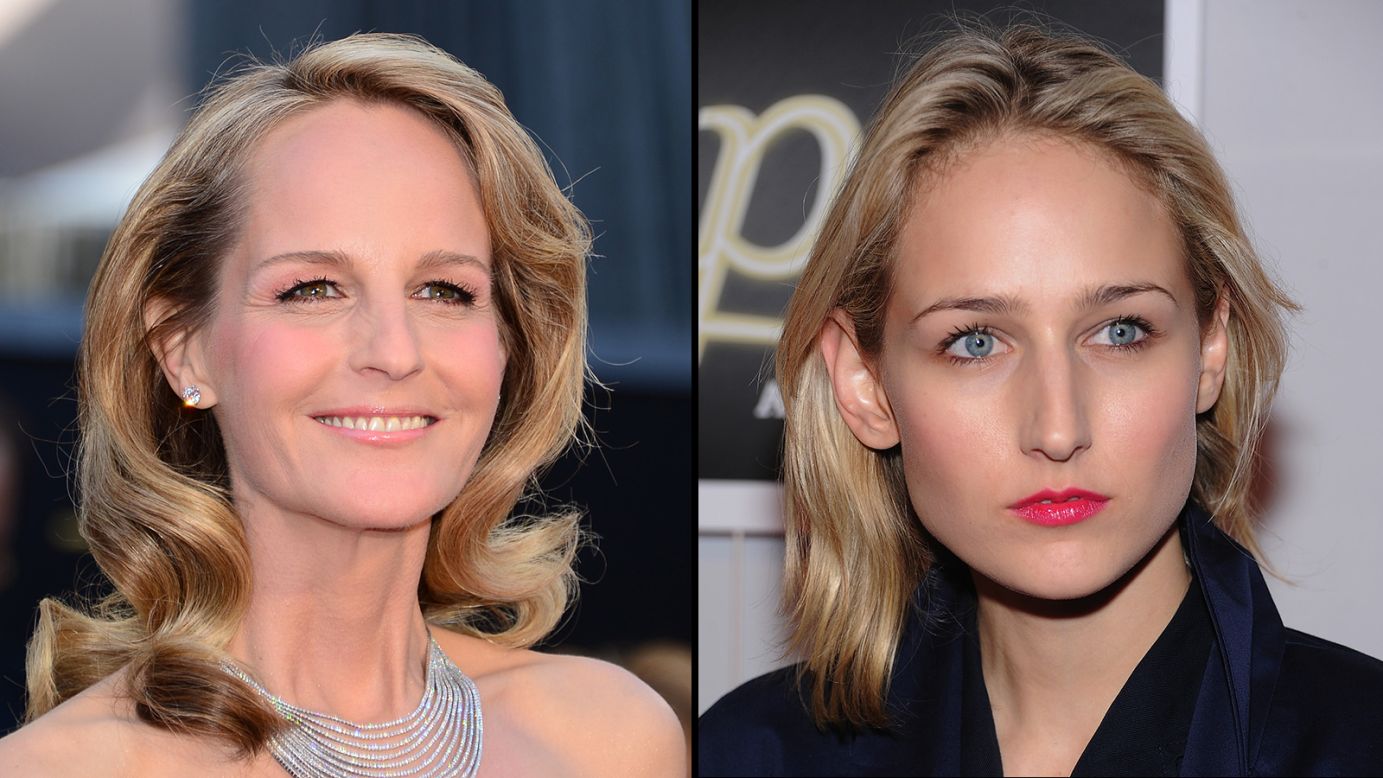 Helen Hunt, left, was a teen actress herself, but she seemed to be reincarnated when a young Leelee Sobieski began acting in the '90s.
