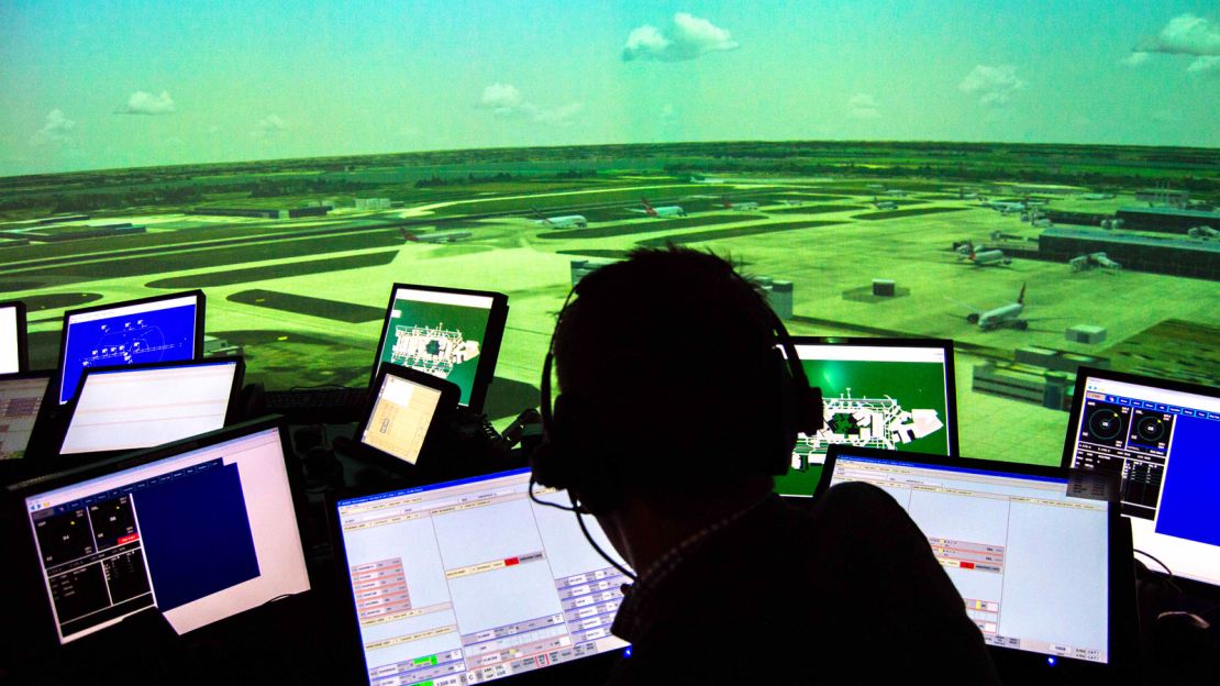 Heathrow's control tower simulator is equipped with all the same gadgets as the real thing.