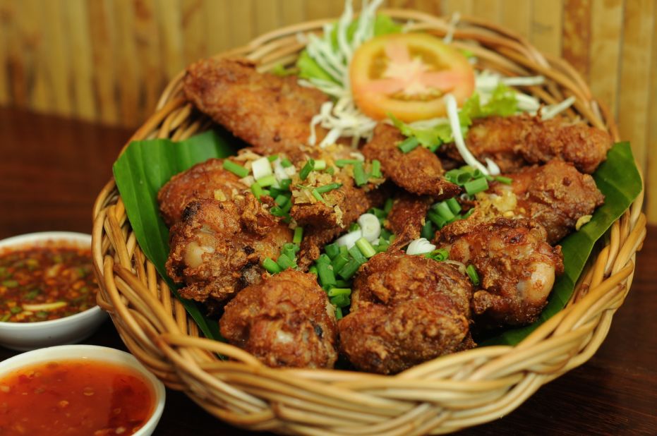 You'll never hit up a KFC again once you've tasted gai tod, which indeed translates directly to "fried chicken". It can be found at many of Bangkok's Isaan restaurants and is usually accompanied with one of two dipping sauces -- spicy nam jim jaew or sweet chilli sauce. Sometimes you get both. 