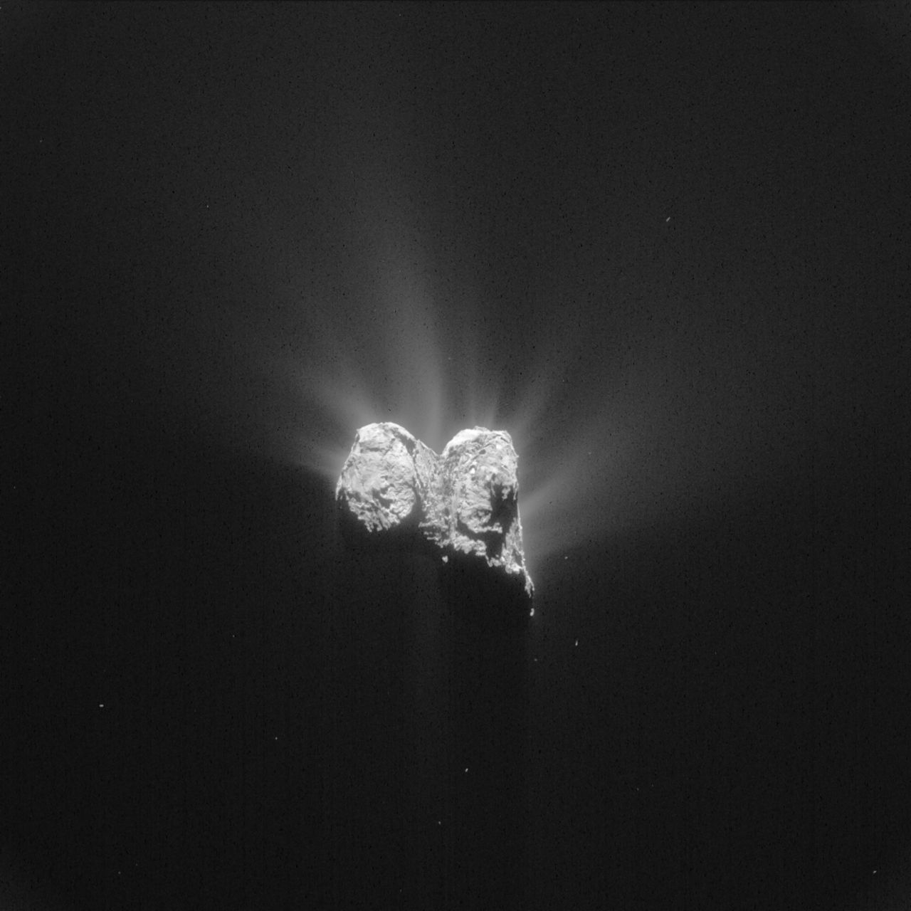 Rosetta's navigation camera took this image of the comet on June 1, 2015.