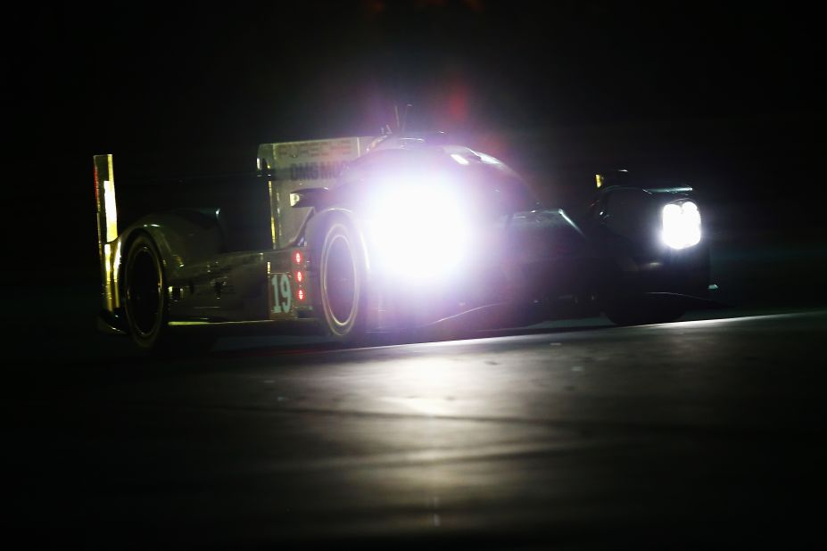 The three drivers in each car swapped stints at the wheel as darkness fell. 