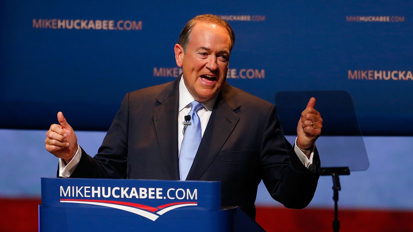 Former Gov. Mike Huckabee, R-Arkansas, who has dropped out of the presidential race.