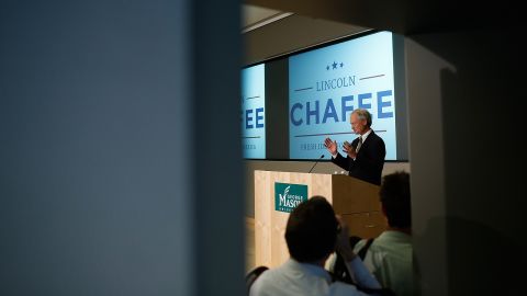 Former U.S. Sen. Lincoln Chafee, D-Rhode Island, who has dropped out of the presidential race.