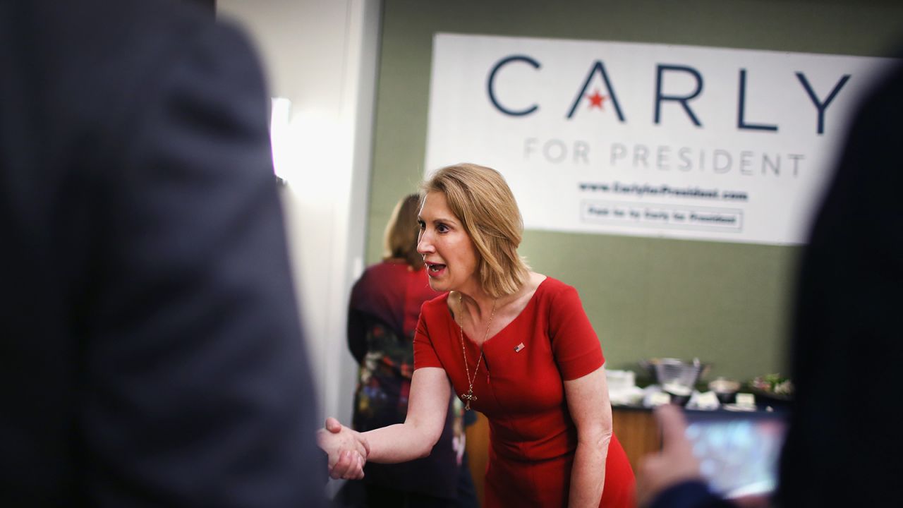 Former Hewlett-Packard CEO Carly Fiorina, Republican, who has dropped out of the presidential race.