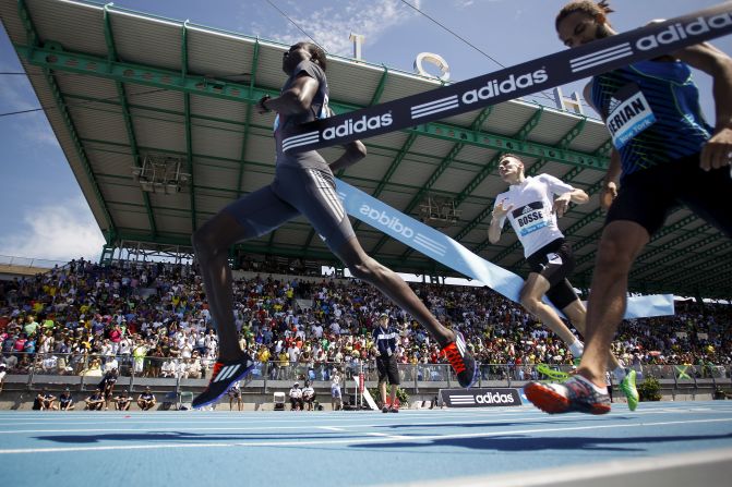 David Rudisha wins the 800 meters during the Diamond League meet in New York on Saturday, June 13. The Kenyan is the world-record holder in the 800.