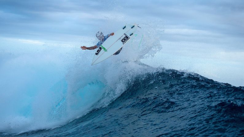 Brazilian surfer Italo Ferreira competes in the Fiji Pro event on Friday, June 12.