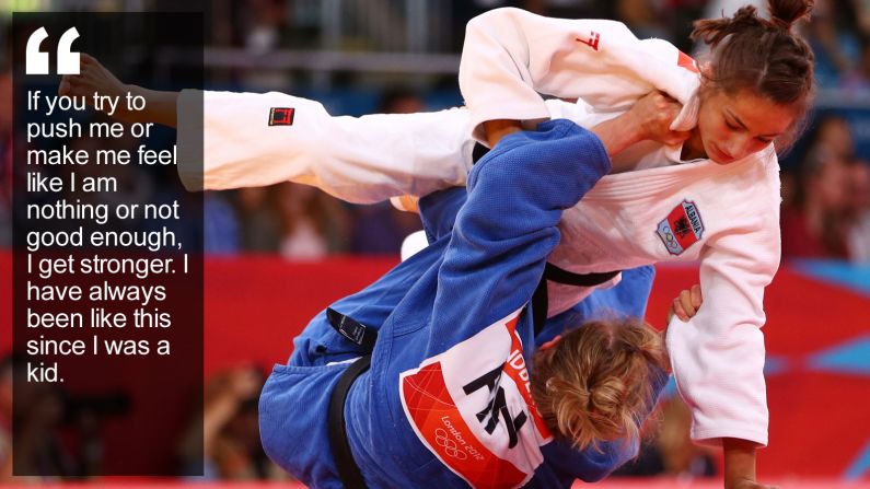 When the judo champion carries her country's flag at the 2016 Olympics, her powerful fighter's shoulders will also bear the weight of expectation of a nation finally gaining recognition after being ripped apart by war. <a href="index.php?page=&url=https%3A%2F%2Fwww.cnn.com%2F2015%2F06%2F17%2Fsport%2Fmajlinda-kelmendi-kosovo-judo-olympics%2Findex.html" target="_blank">Read more</a>